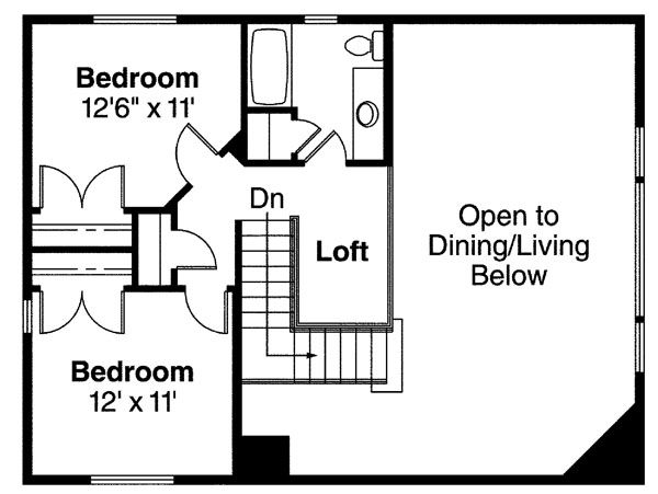 Home Plan - Traditional Floor Plan - Upper Floor Plan #124-717