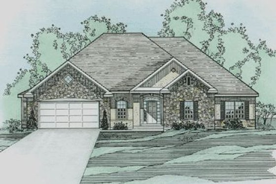 Exterior - Front Elevation for Traditional House Plan #31-138 - 3 bed, 2 bath