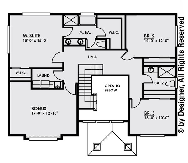 Dream House Plan - Contemporary Floor Plan - Upper Floor Plan #1066-4