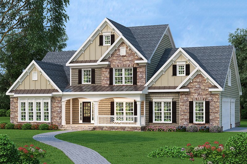 Dream House Plan - Traditional Exterior - Front Elevation Plan #419-138