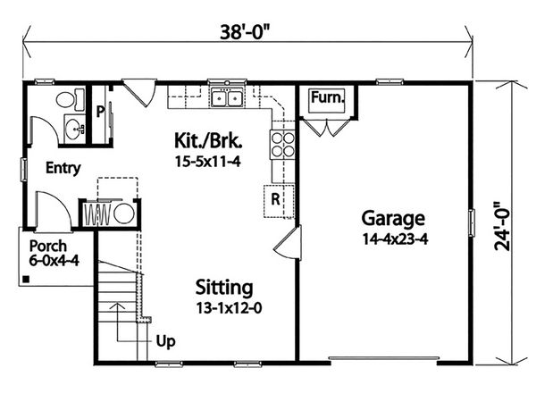 House Blueprint - Country Floor Plan - Main Floor Plan #22-603