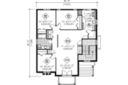 European Style House Plan - 3 Beds 1 Baths 3765 Sq/Ft Plan #25-303 