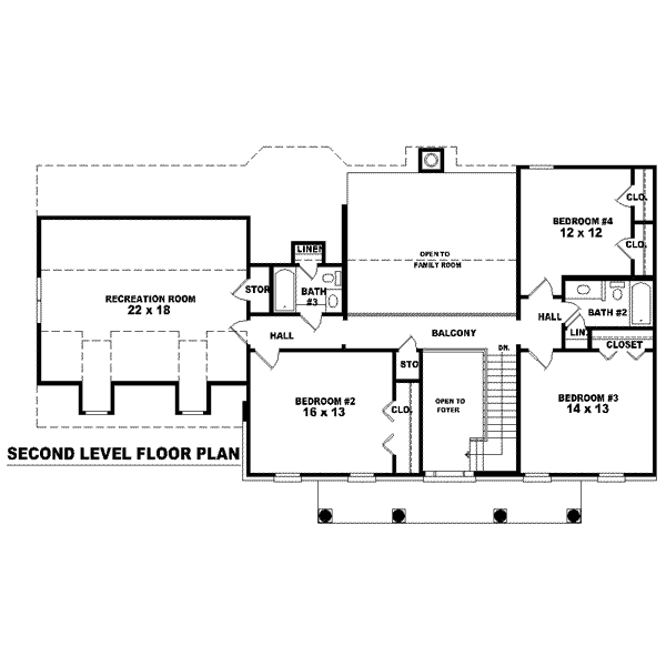 Southern Style House Plan - 4 Beds 3.5 Baths 3050 Sq/Ft Plan #81-1449 ...