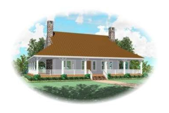 Exterior - Front Elevation for Southern House Plan #81-857 - 3 bed, 3 bath