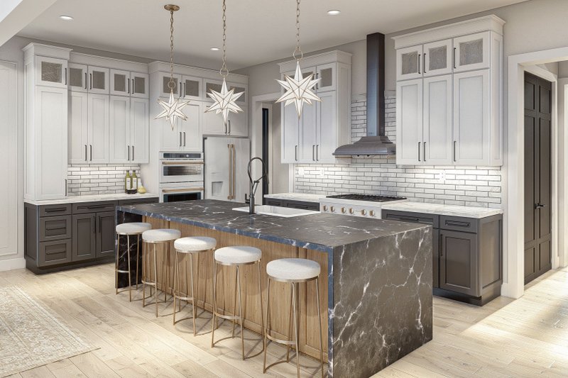 House Blueprint - Interior - Kitchen for Modern House Plan #455-528 - 4 bed, 4.5 bath