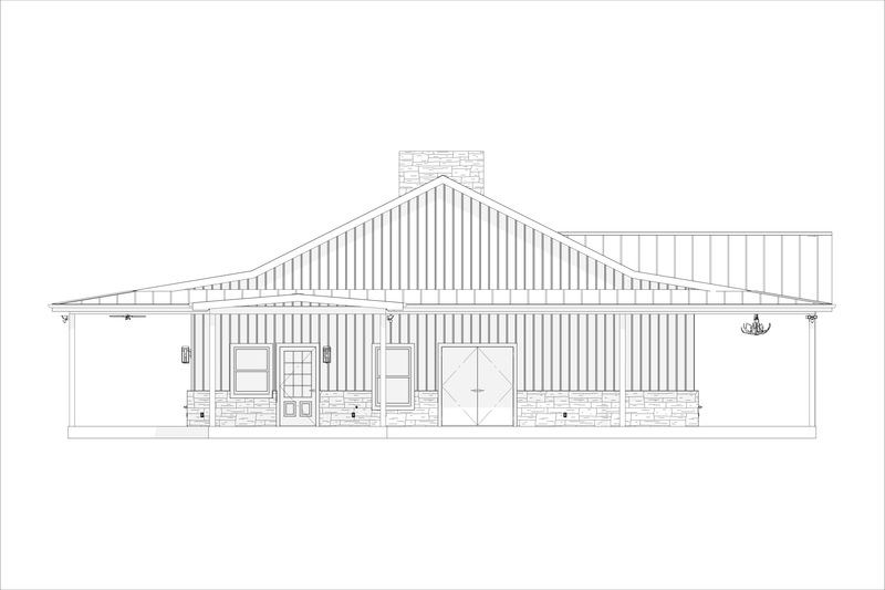 House Design - Exterior - Other Elevation 2 for Ranch House Plan #1127-3 - 3 bed, 2.5 bath