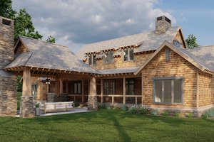 Exterior - Rear Elevation for Craftsman House Plan #17-2480 - 5 bed, 4 bath