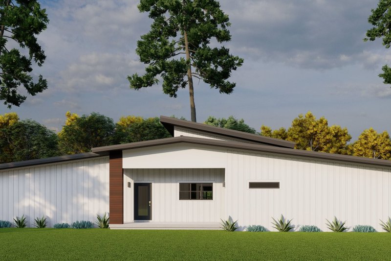 Architectural House Design - Exterior - Rear Elevation for Modern House Plan #923-433 - 3 bed, 2 bath