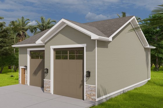 Exterior - Front Elevation 4 for Traditional House Plan #1060-157, 0.5 bath