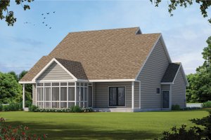 Exterior - Rear Elevation for Craftsman House Plan #20-2420 - 3 bed, 2.5 bath