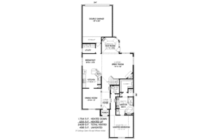 Floor Plan - Main Floor for European House Plan #424-156 - 3 bed, 2.5 bath