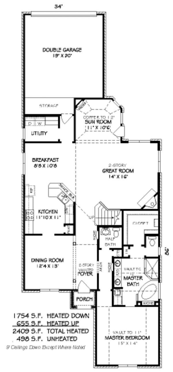 European Floor Plan - Main Floor Plan #424-156