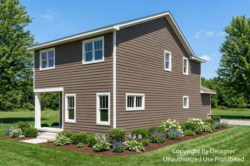 Home Plan - Exterior - Rear Elevation 1 for Craftsman House Plan #51-1545 - 3 bed, 2.5 bath