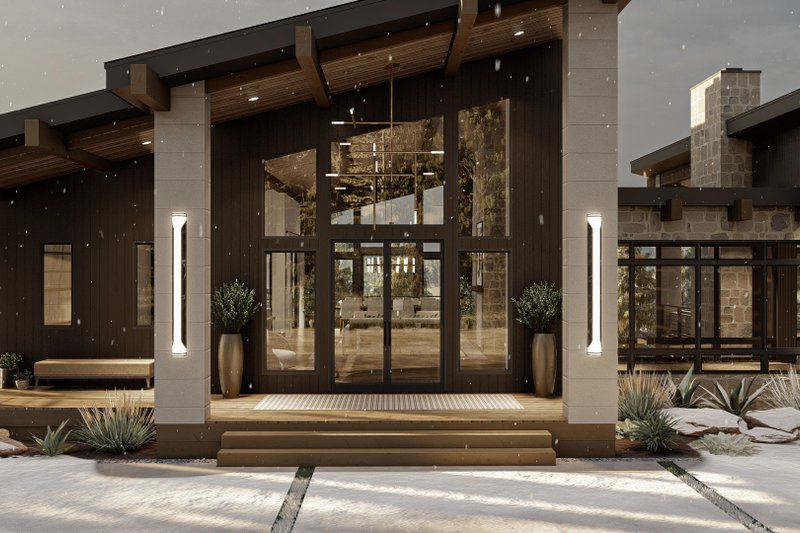 Dream House Plan - Exterior - Covered Porch 2 for Modern House Plan #455-292 - 1 bed, 1.5 bath