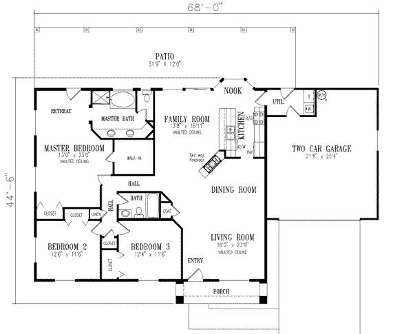 Dream House Plan - Adobe / Southwestern Floor Plan - Main Floor Plan #1-383