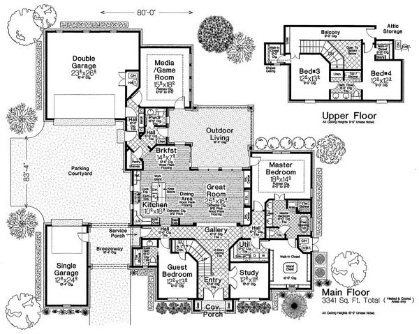 Architectural House Design - Farmhouse Floor Plan - Main Floor Plan #310-1319