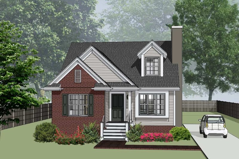 Architectural House Design - Cottage Exterior - Front Elevation Plan #79-156