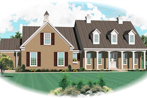 Exterior - Front Elevation for Traditional House Plan #81-13826 - 3 bed, 2.5 bath