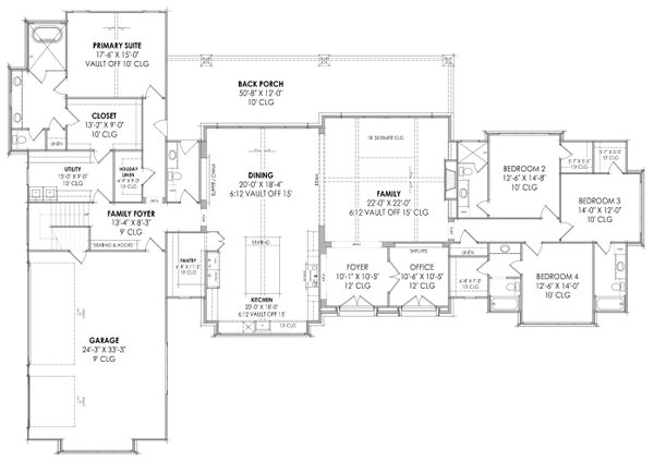 Architectural House Design - Tudor Floor Plan - Main Floor Plan #1096-19