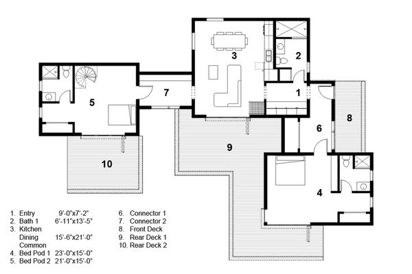 House Plan Design - Modern Floor Plan - Main Floor Plan #497-56