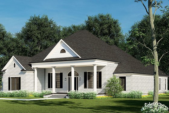 Exterior - Front Elevation 3 for Craftsman House Plan #923-252 - 4 bed, 3 bath