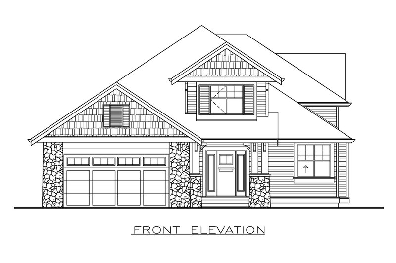 Home Plan - Exterior - Front Elevation 3 for Craftsman House Plan #1100-160 - 3 bed, 2.5 bath