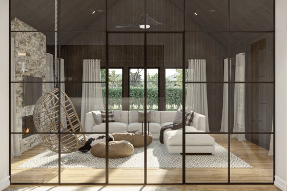 Interior - Family Room 3 for Modern House Plan #455-520 - 5 bed, 4.5 bath