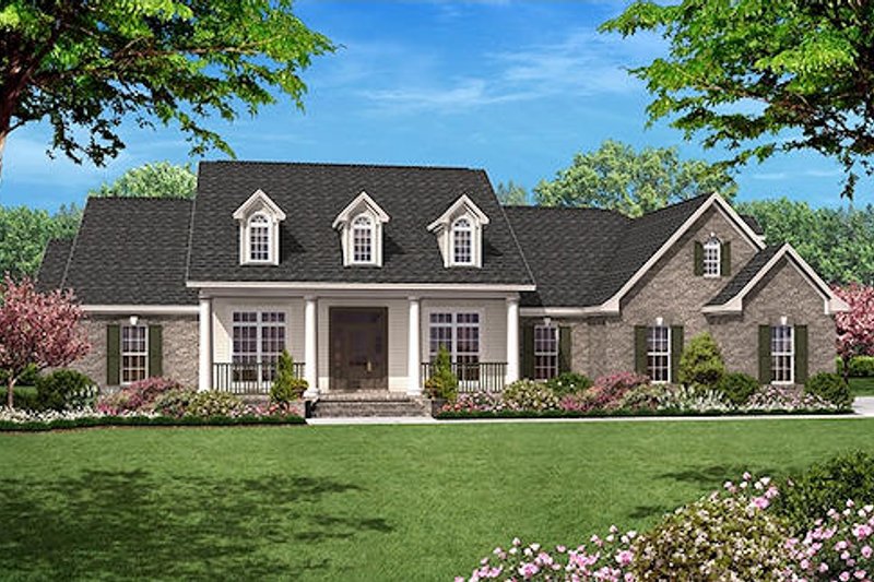 Architectural House Design - Colonial Exterior - Front Elevation Plan #430-35