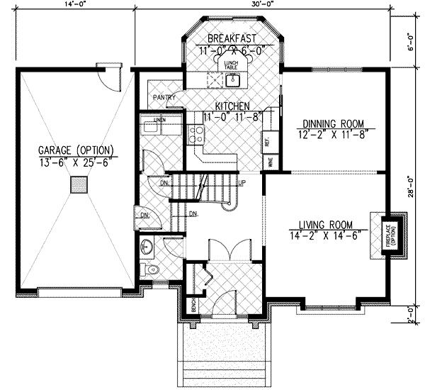 European Floor Plan - Main Floor Plan #138-106