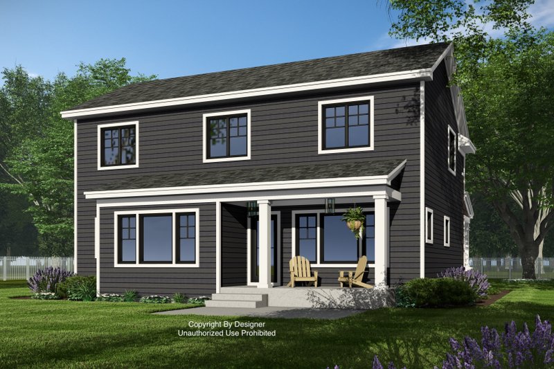 House Design - Exterior - Rear Elevation 1 for Bungalow House Plan #51-1370 - 3 bed, 2.5 bath
