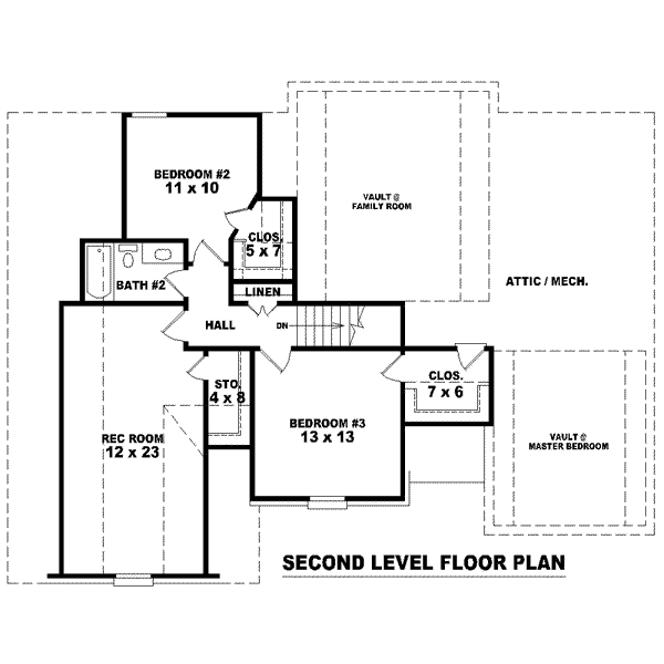 European Floor Plan - Upper Floor Plan #81-1436