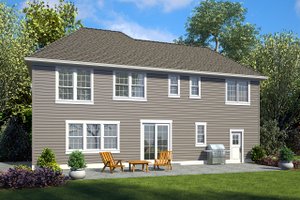 Exterior - Rear Elevation for Craftsman House Plan #48-932 - 4 bed, 2.5 bath