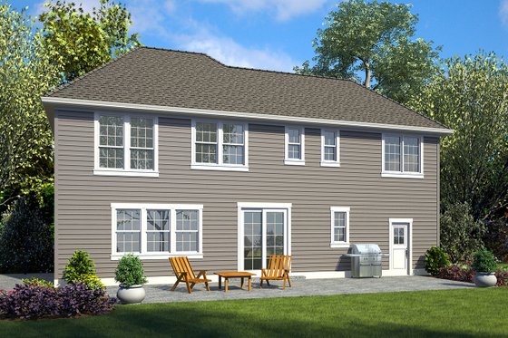 Exterior - Rear Elevation for Craftsman House Plan #48-932 - 4 bed, 2.5 bath