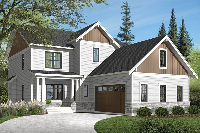 Home Plan - Traditional Exterior - Front Elevation Plan #23-2557