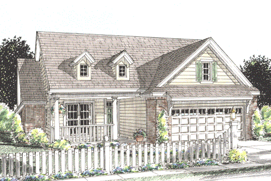 Exterior - Other Elevation for Traditional House Plan #20-1596 - 2 bed, 2 bath