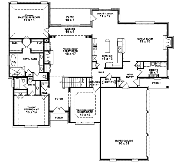 European Floor Plan - Main Floor Plan #81-626
