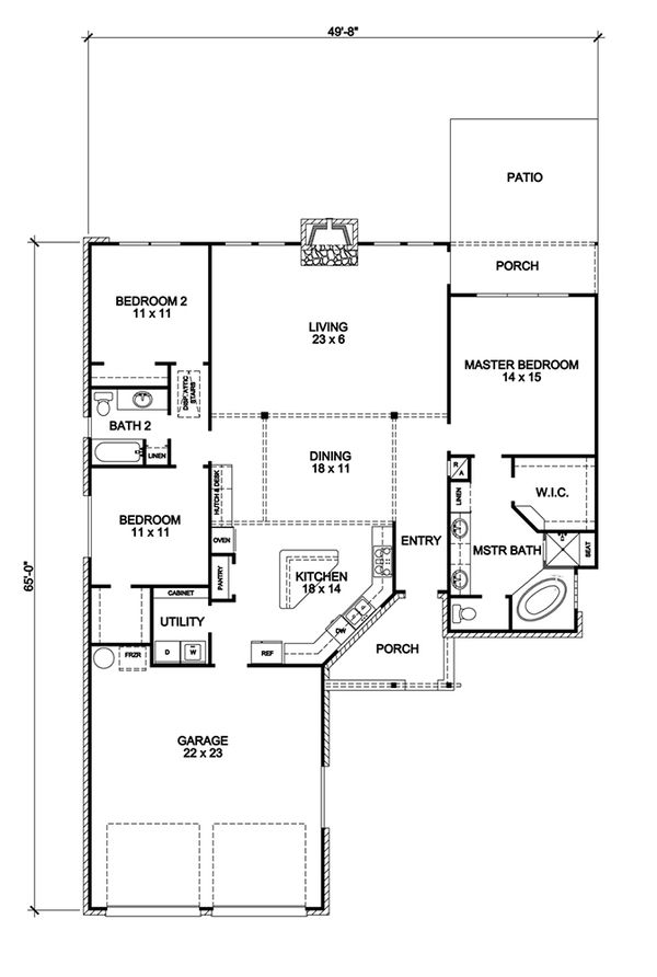 Traditional Floor Plan - Main Floor Plan #140-158