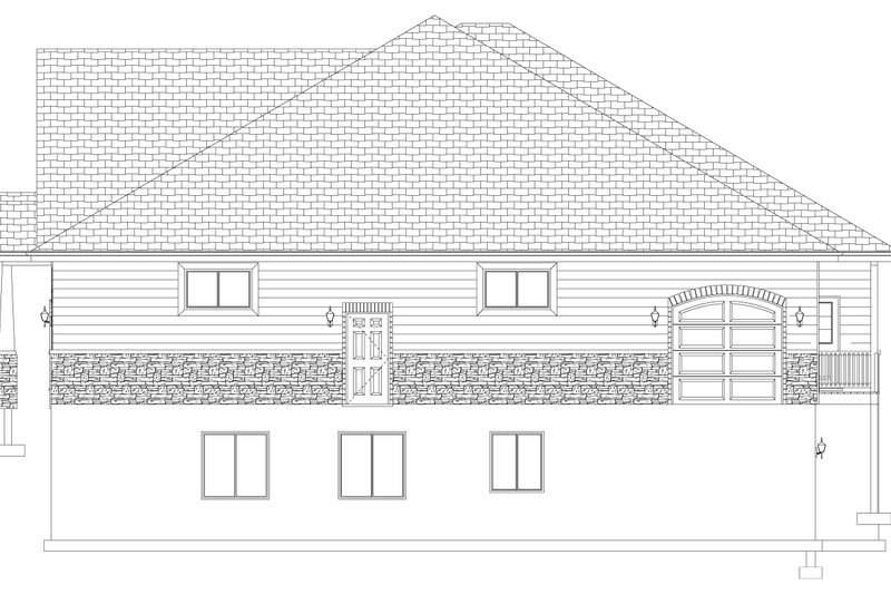 Architectural House Design - Exterior - Other Elevation 1 for Craftsman House Plan #1060-237 - 2 bed, 3 bath