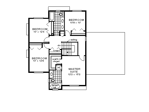 Farmhouse Floor Plan - Upper Floor Plan #18-268
