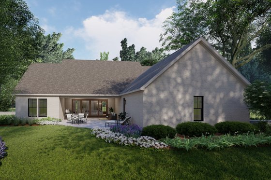 Exterior - Rear Elevation for Traditional House Plan #406-9671 - 3 bed, 2 bath