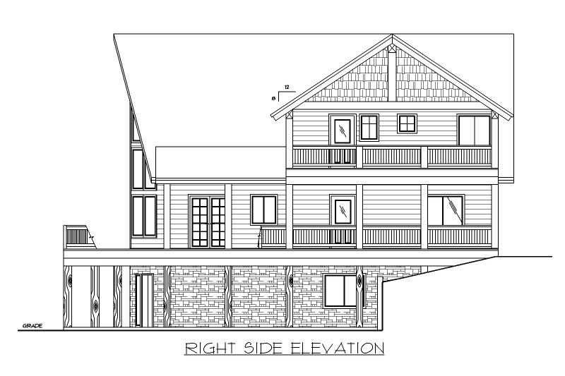 Dream House Plan - Exterior - Other Elevation for Cabin House Plan #117-919 - 4 bed, 3.5 bath