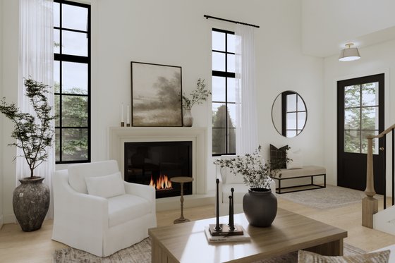 Interior - Family Room 1 for European House Plan #1114-28 - 3 bed, 2.5 bath