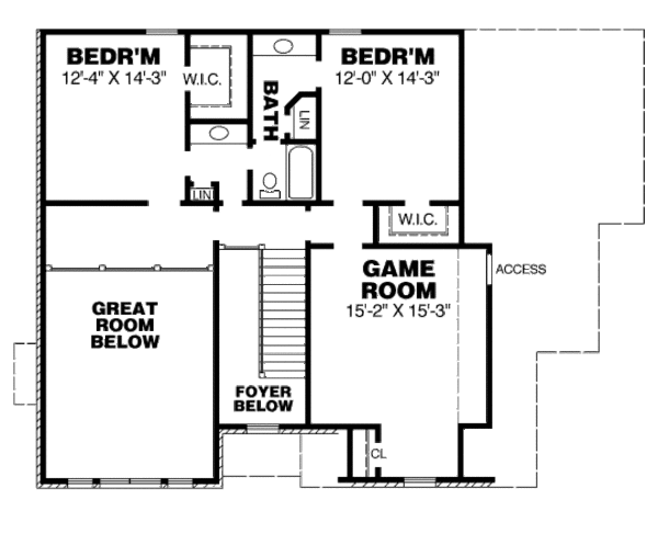European Floor Plan - Upper Floor Plan #34-221