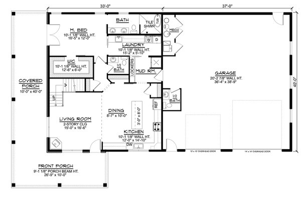 Country Floor Plan - Main Floor Plan #1064-246