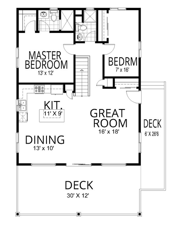 Home Plan - Beach Floor Plan - Main Floor Plan #112-265