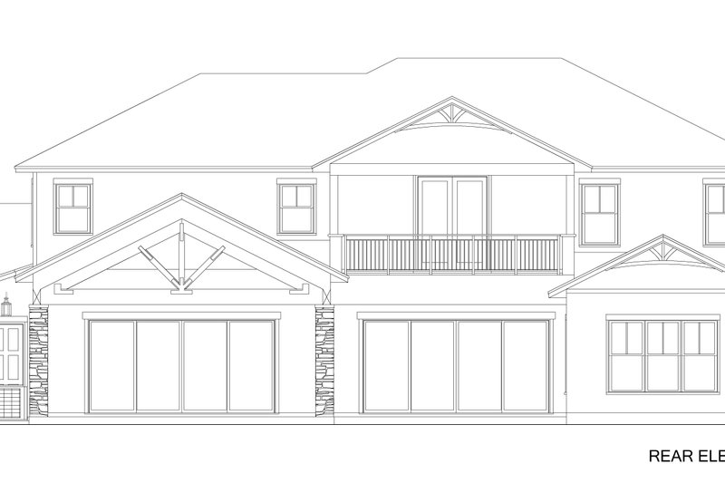 Home Plan - Exterior - Rear Elevation for Traditional House Plan #1058-227 - 4 bed, 4.5 bath