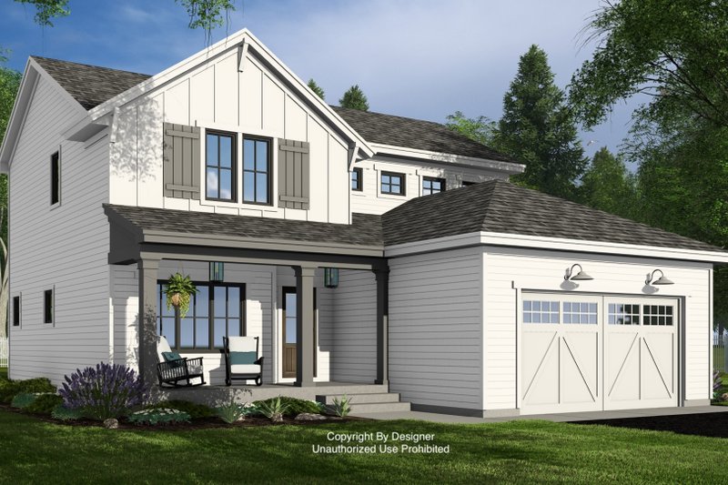 Farmhouse Style House Plan - 4 Beds 3.5 Baths 2500 Sq/Ft Plan #51-1374