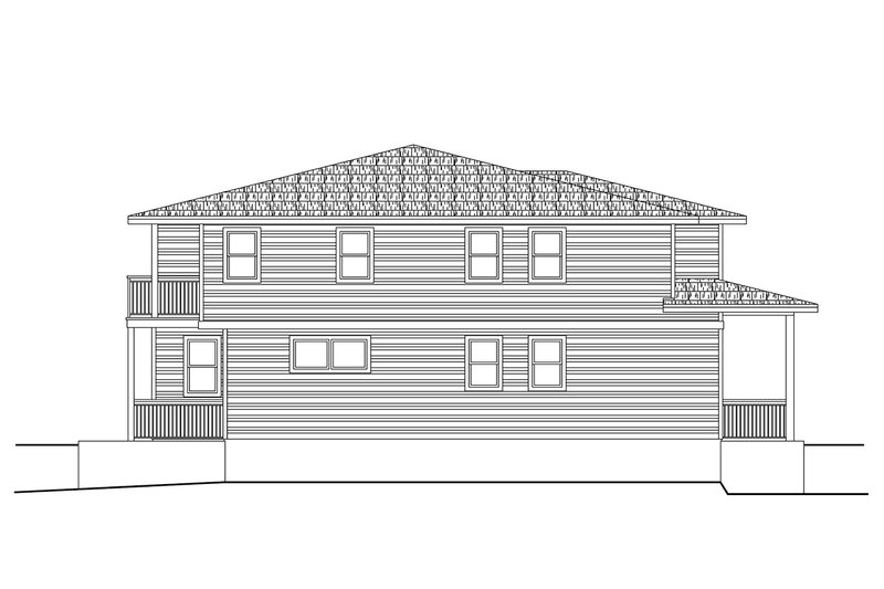 House Design - Exterior - Other Elevation for Contemporary House Plan #124-1362 - 6 bed, 4 bath