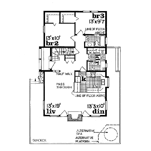 Modern Floor Plan - Main Floor Plan #47-189