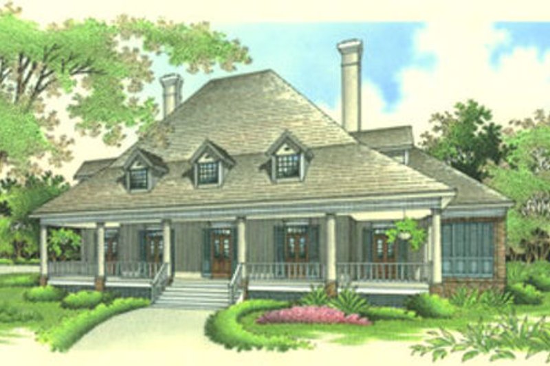 Architectural House Design - Southern Exterior - Front Elevation Plan #45-170